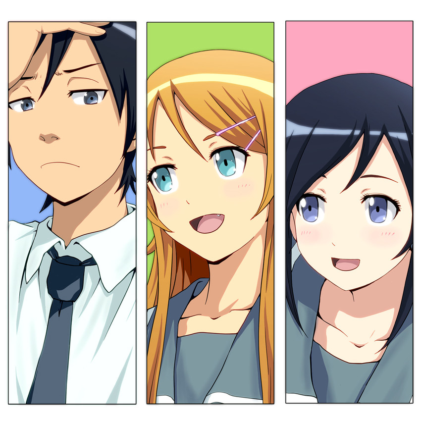 kousaka kirino, kousaka kyousuke, and aragaki ayase (ore no imouto ga konna ni kawaii wake ga nai) drawn by no10