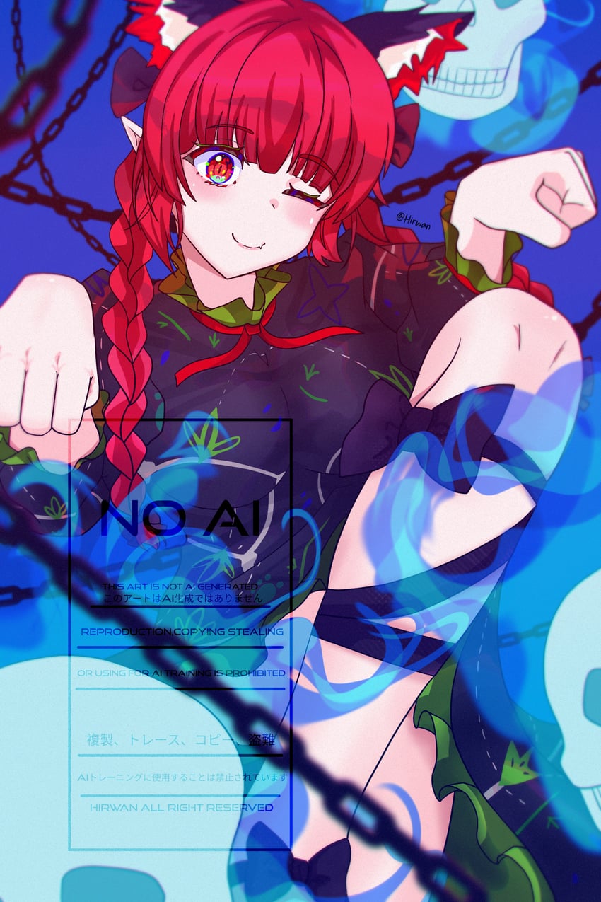 kaenbyou rin (touhou and 1 more) drawn by hirwannew