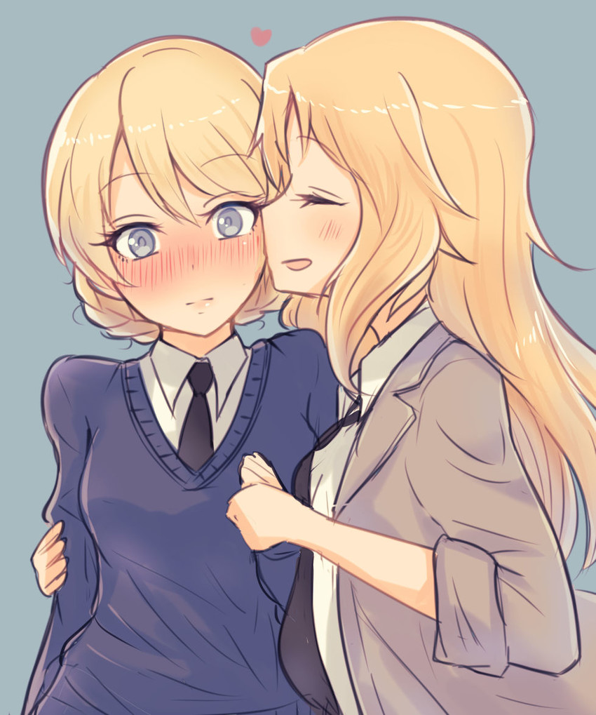 darjeeling and kay (girls und panzer) drawn by 14sai_bishoujo_(shoutarou)