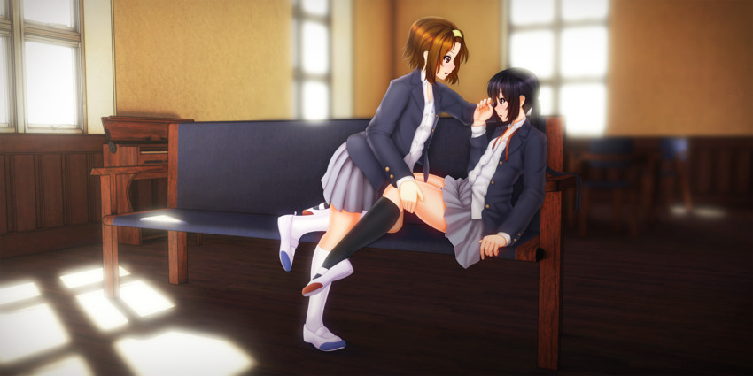 nakano azusa and tainaka ritsu (k-on!) drawn by sasaken