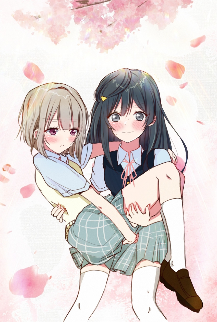 yuki setsuna and nakasu kasumi (love live! and 1 more) drawn by fuku_kaitai!!!!
