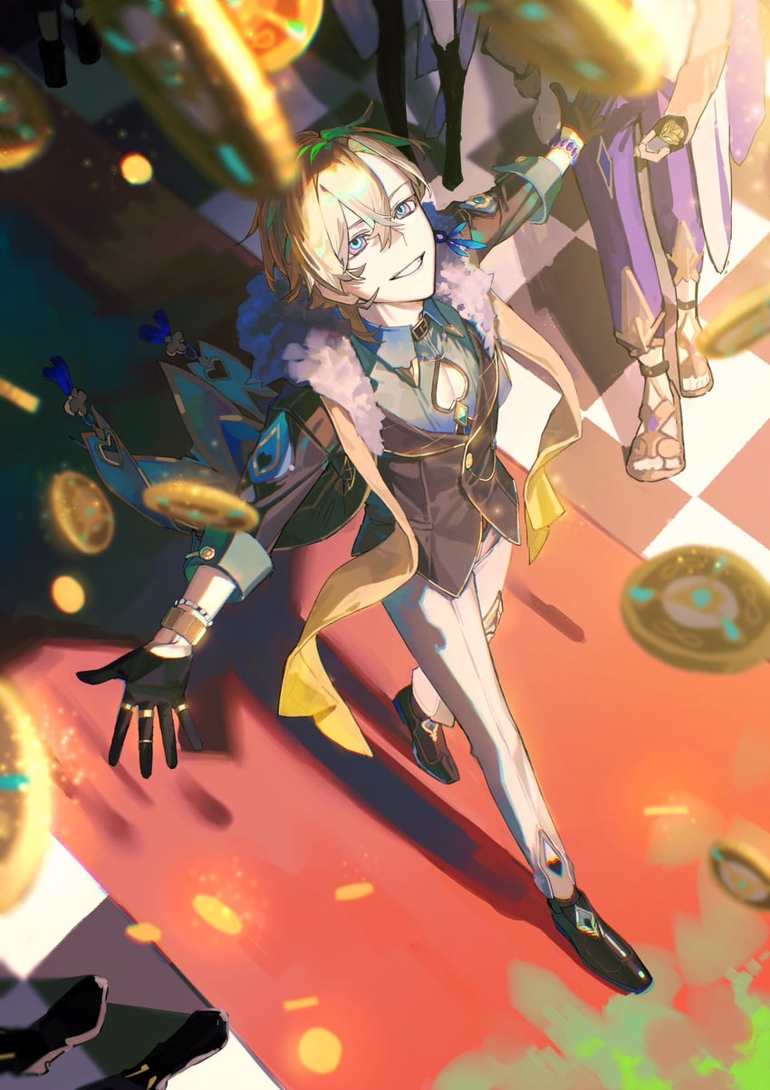 aventurine and dr. ratio (honkai and 1 more) drawn by nemuke2828