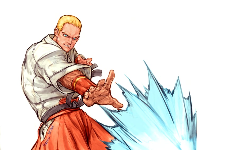 geese howard (the king of fighters and 1 more) drawn by zero_setsu