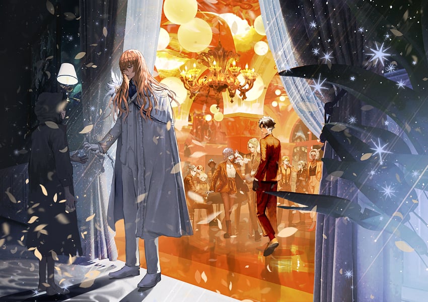 mash kyrielight, fujimaru ritsuka, ereshkigal, fou, caenis, and 9 more (fate and 1 more) drawn by shin'i_(shini777)