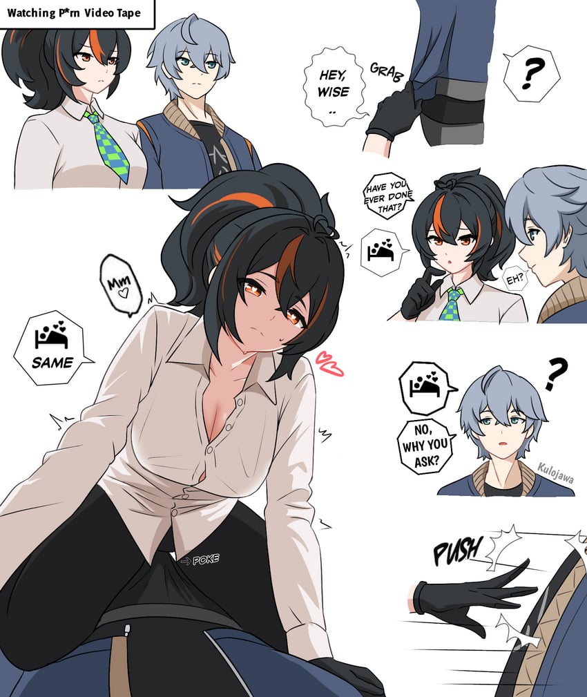 wise and zhu yuan (zenless zone zero) drawn by kulojawa
