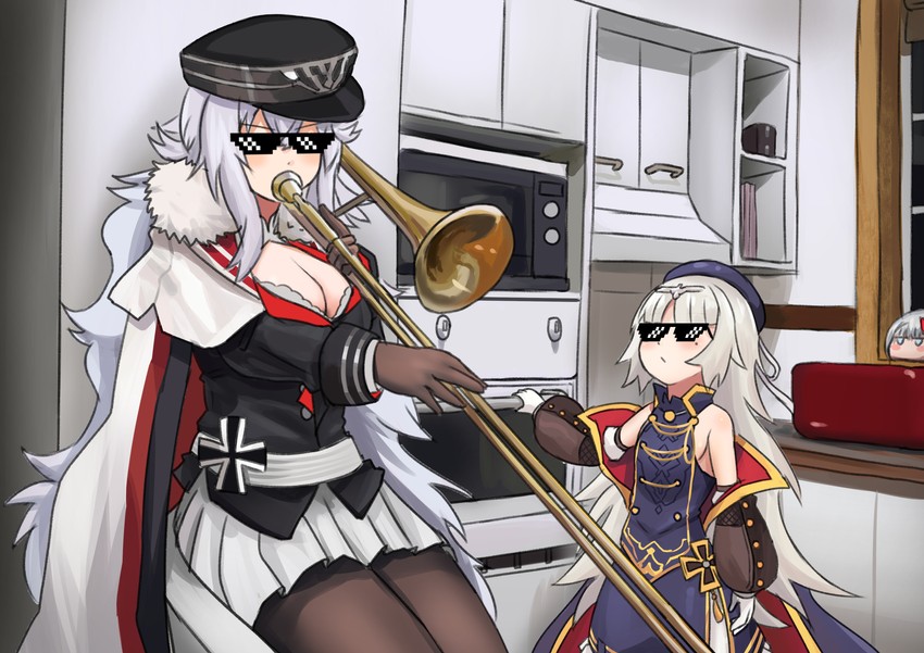 graf zeppelin, admiral graf spee, and z46 (azur lane) drawn by matsunaga_maguro