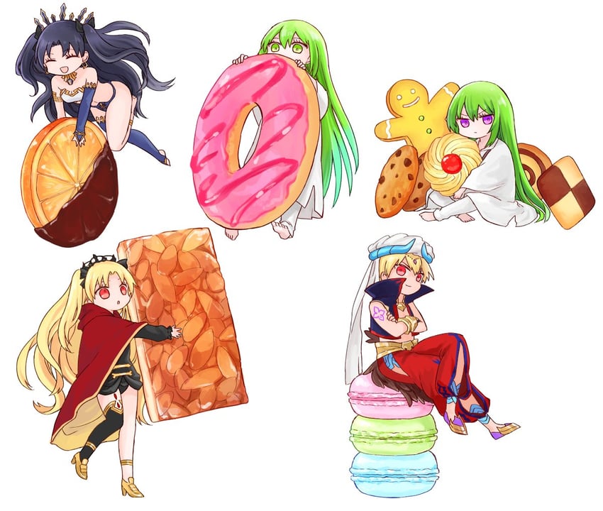 ereshkigal, ishtar, enkidu, gilgamesh, and kingu (fate and 1 more) drawn by himeko_(nico6v6pachi)