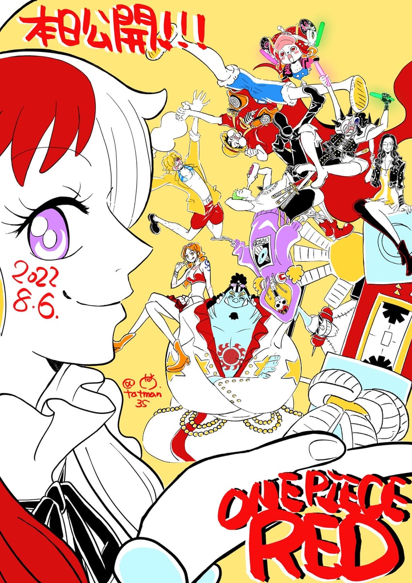 nami, monkey d. luffy, nico robin, roronoa zoro, sanji, and 6 more (one piece and 1 more) drawn by tatman
