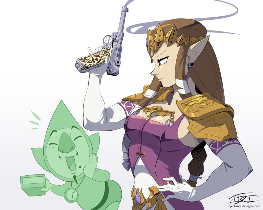 princess zelda and tingle (the legend of zelda and 1 more) drawn by eric_toner