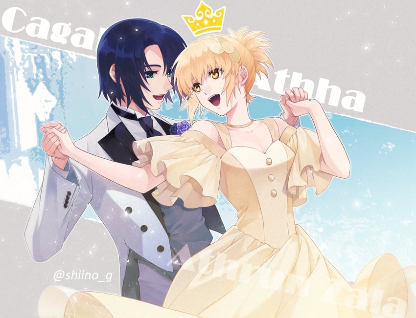 cagalli yula athha and athrun zala (gundam and 2 more) drawn by 7sino