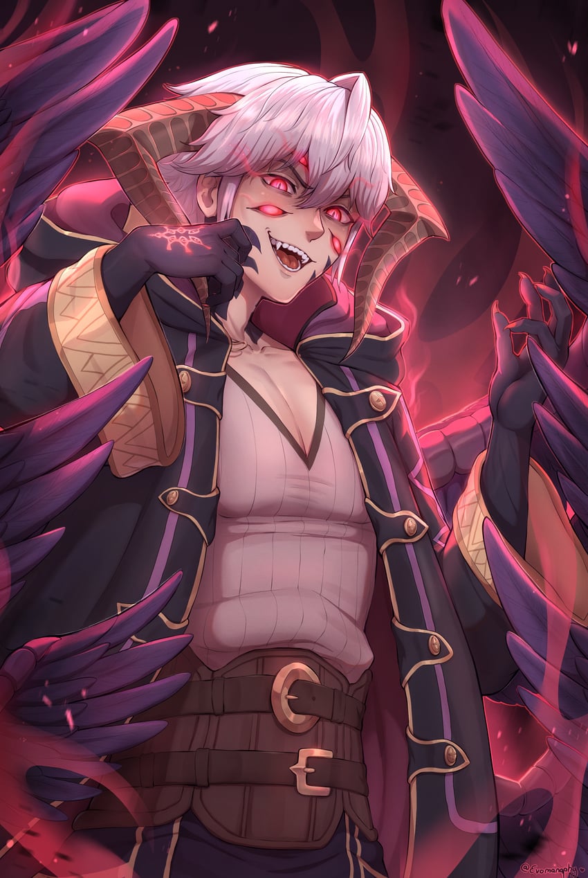 male robin (fire emblem and 1 more) drawn by evomanaphy