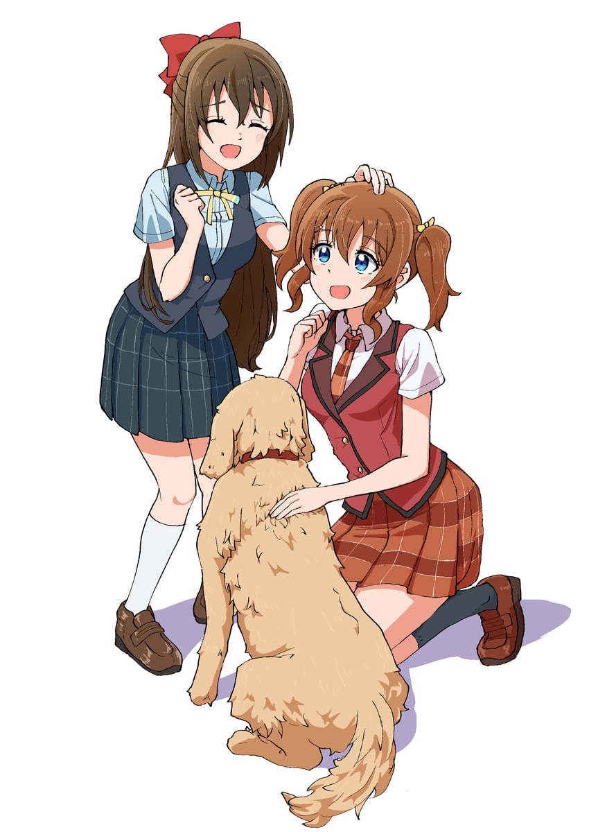 osaka shizuku, konoe haruka, and ophelia (love live! and 1 more) drawn by taiyakippassion