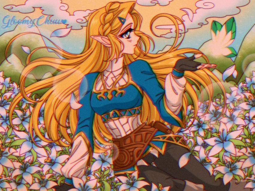 princess zelda (the legend of zelda and 1 more) drawn by mroczniak_(gloomy_chuu)