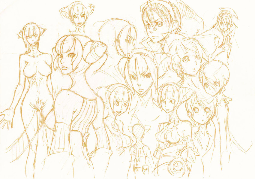 nina, lin, and ryu (breath of fire and 1 more) drawn by k_okita