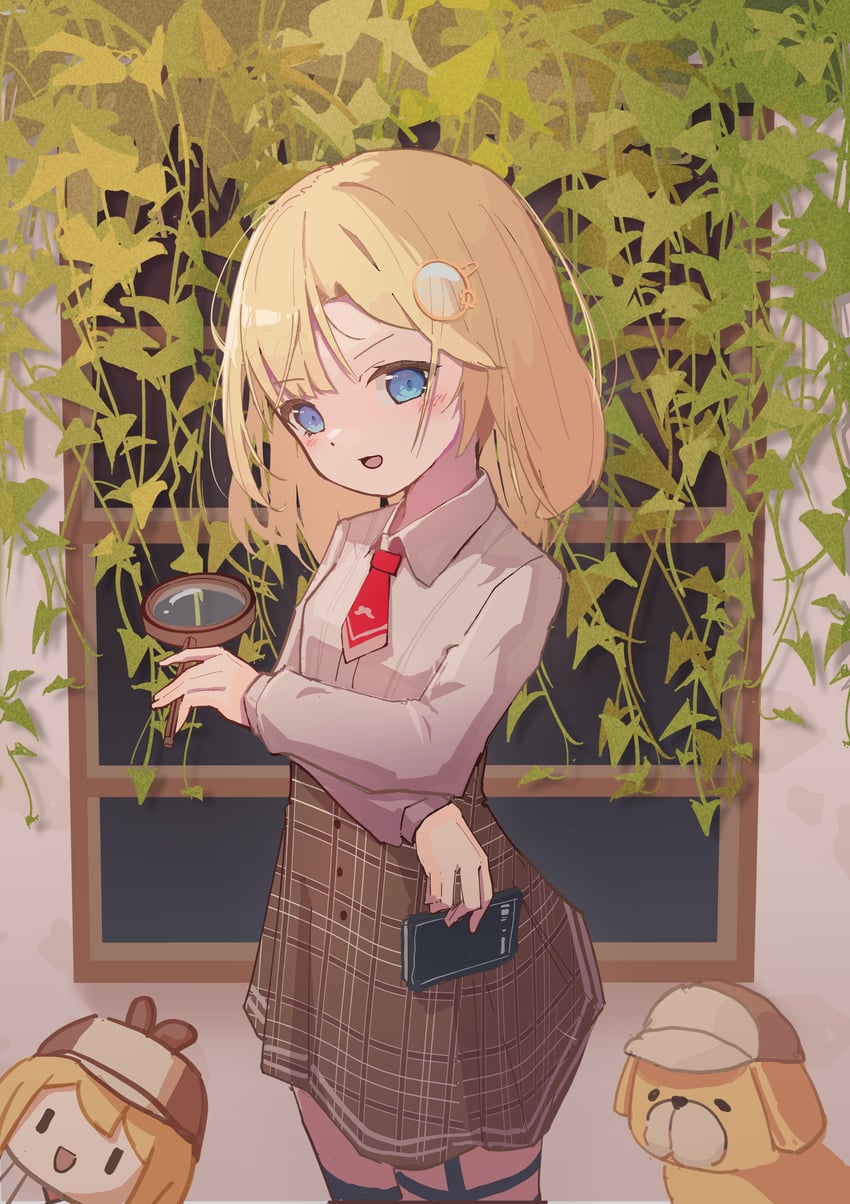 watson amelia, bubba, and smol ame (hololive and 1 more) drawn by brianlee709