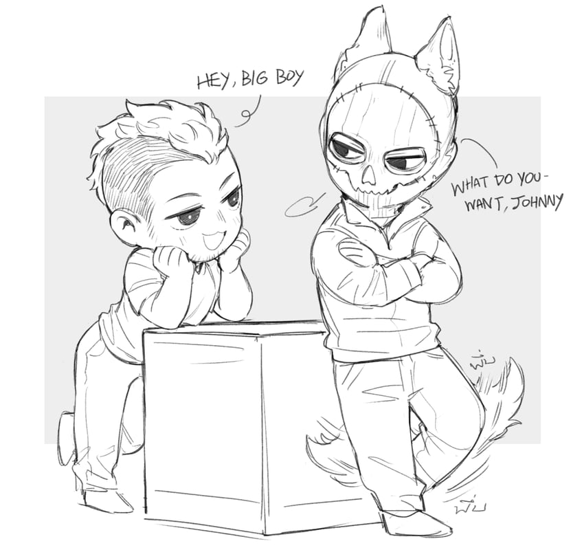 ghost and soap (call of duty and 1 more) drawn by dreaming_oor