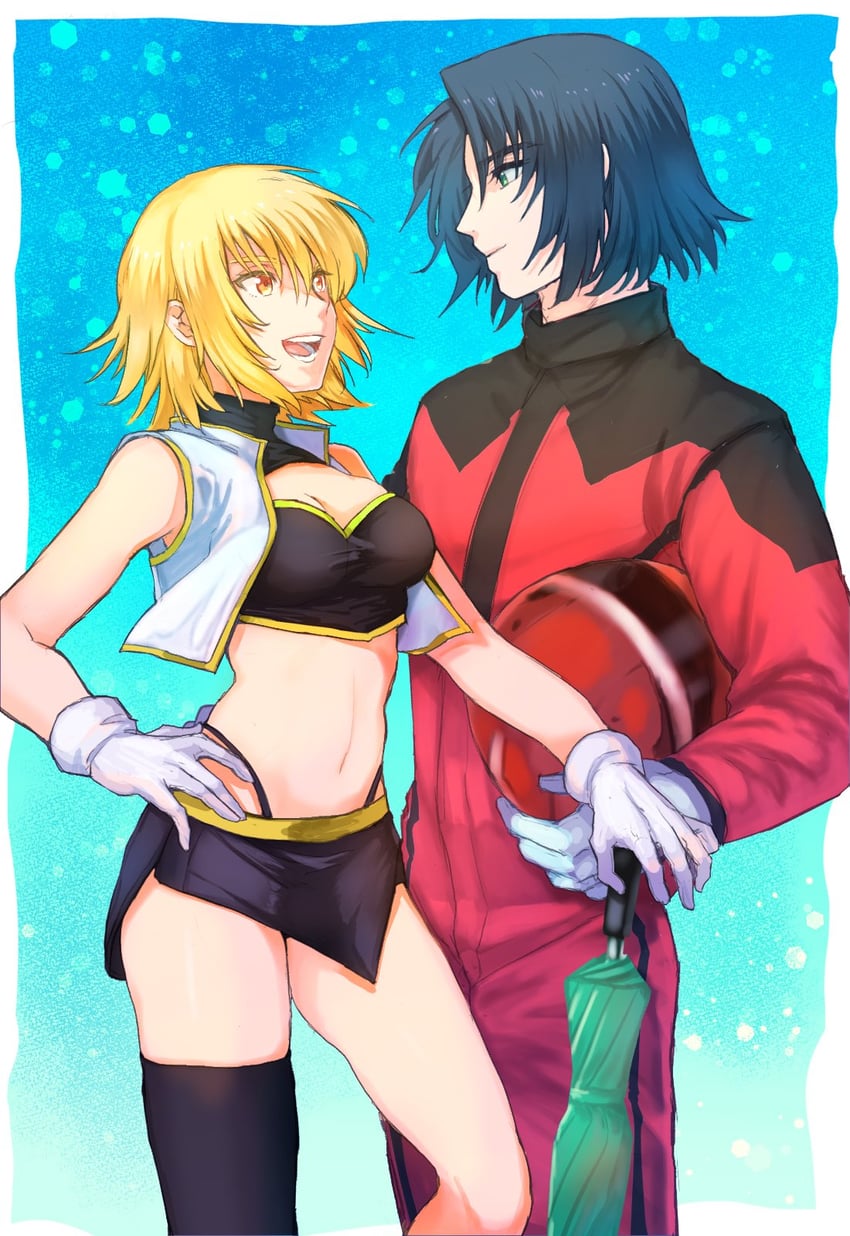 cagalli yula athha and athrun zala (gundam and 1 more) drawn by kimi88407604