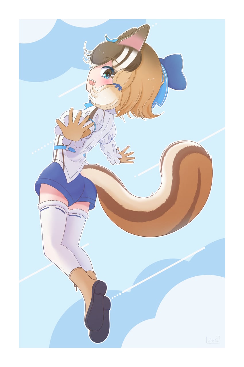 siberian chipmunk (kemono friends and 1 more) drawn by luichan