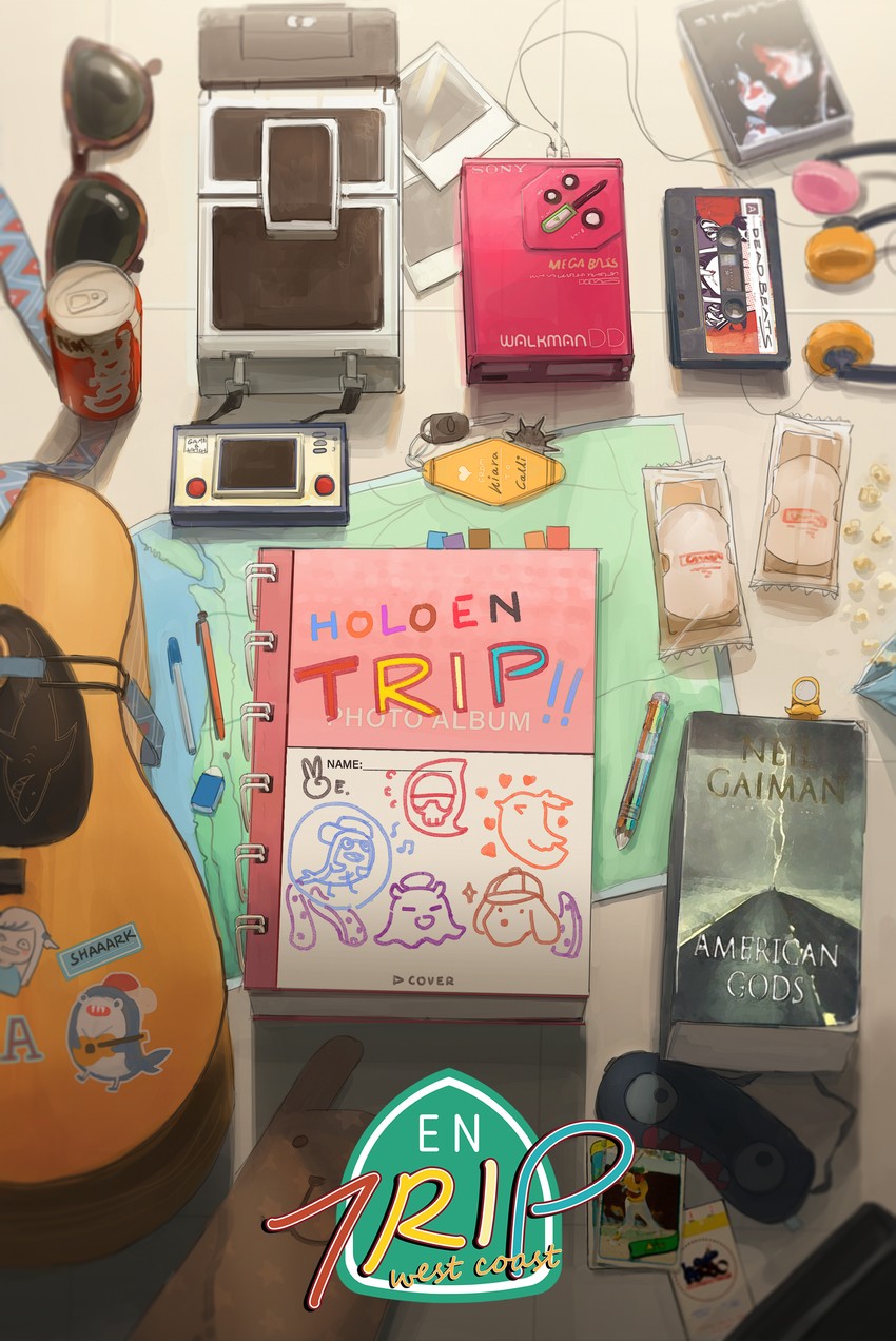 gawr gura, mori calliope, takodachi, bloop, bubba, and 2 more (hololive and 7 more) drawn by vincent_wu