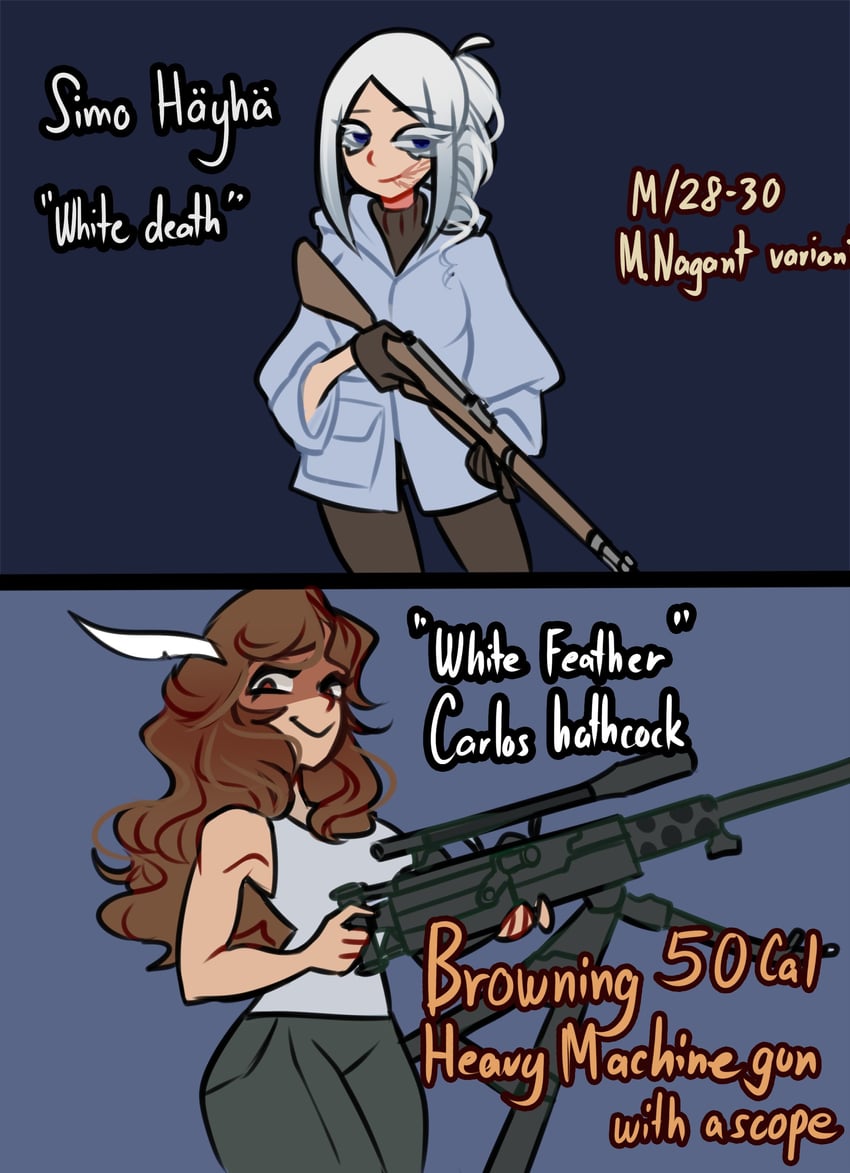 simo hayha and carlos hathcock (original) drawn by centurii-chan