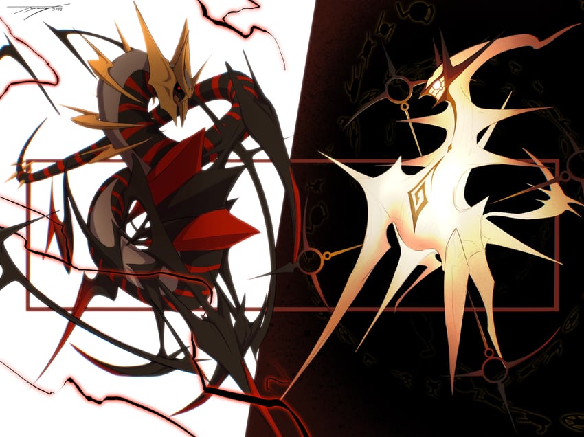 giratina, arceus, unown, unown o, unown s, and 9 more (pokemon) drawn by tapwing
