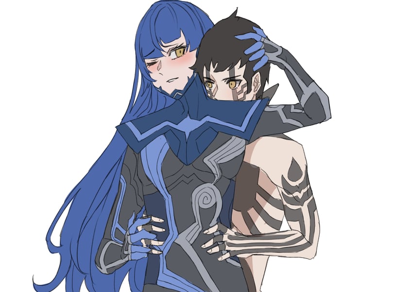 protagonist and demi-fiend (shin megami tensei and 2 more) drawn by reno_426