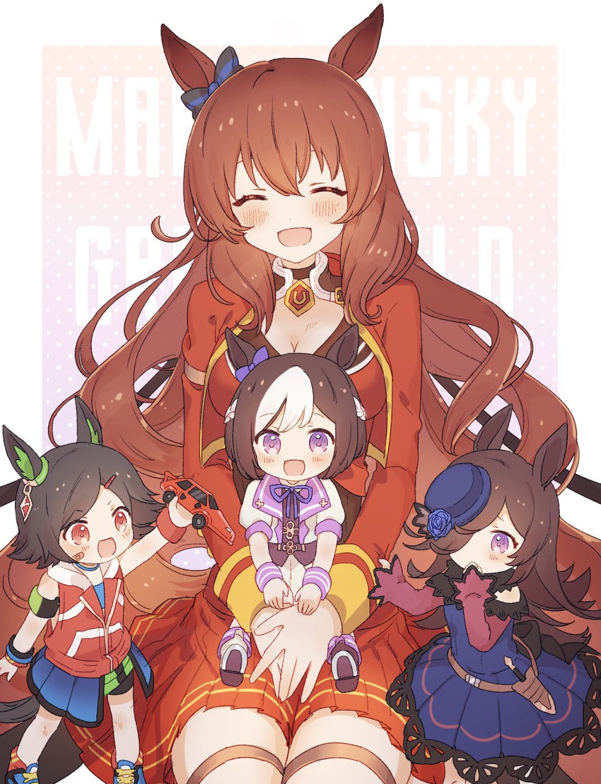 rice shower, special week, winning ticket, and maruzensky (umamusume) drawn by hamo_(maca-roon)