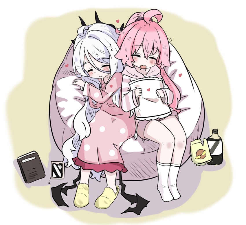 hina and hoshino (blue archive) drawn by e_v_e_neko
