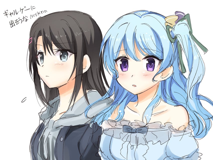 okusawa misaki and matsubara kanon (bang dream!) drawn by opi