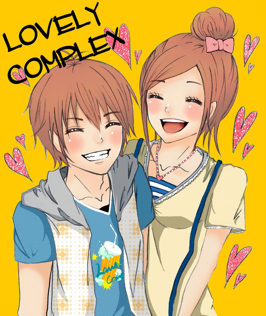 koizumi risa and ootani atsushi (lovely complex) drawn by hoozuki_iroha