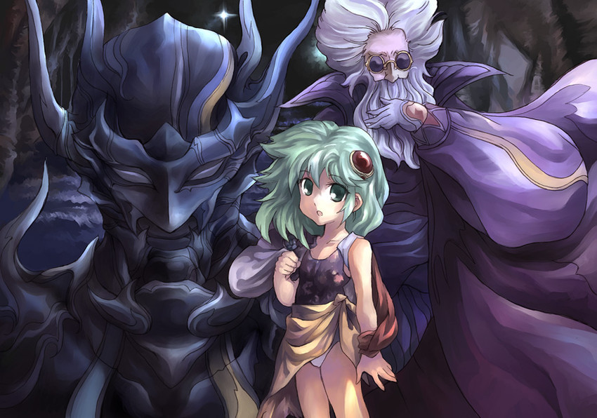 rydia, cecil harvey, dark knight, and tellah (final fantasy and 1 more) drawn by kouno_hikaru