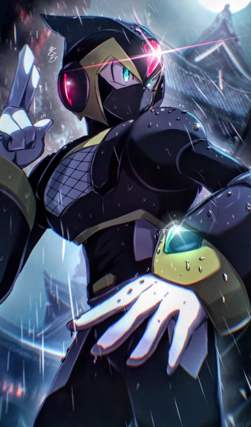 x and shadow armor x (mega man and 1 more) drawn by cang_she