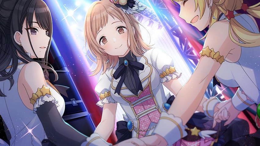 hachimiya meguru, sakuragi mano, and kazano hiori (idolmaster and 1 more)