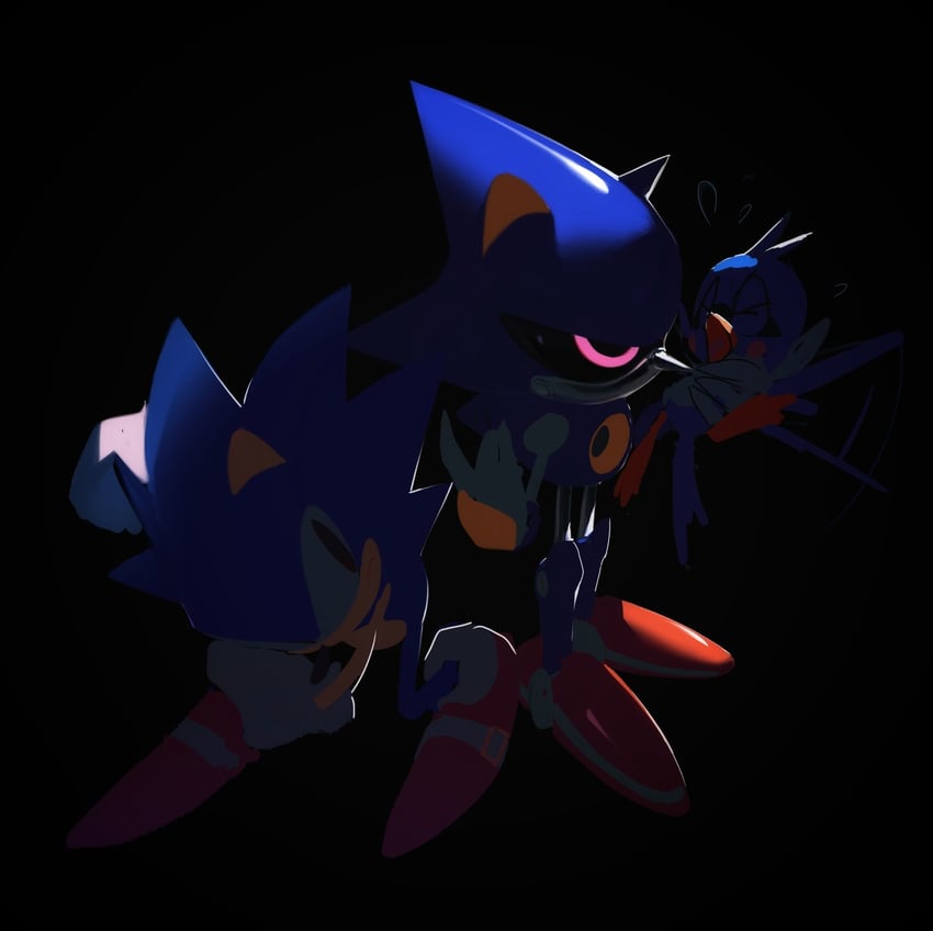 sonic the hedgehog, metal sonic, classic sonic, and flicky (sonic and 2 more) drawn by murzanic