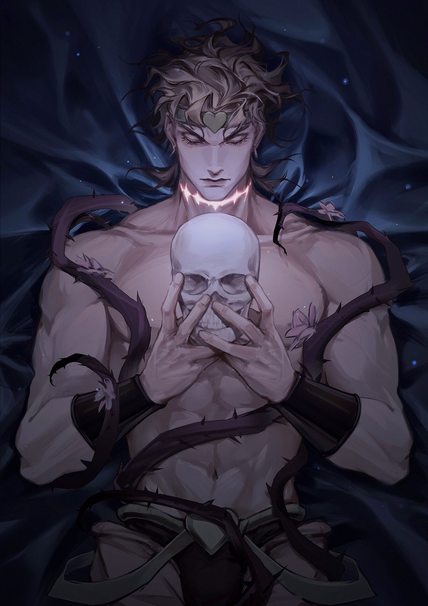 dio brando (jojo no kimyou na bouken and 1 more) drawn by chanasykine