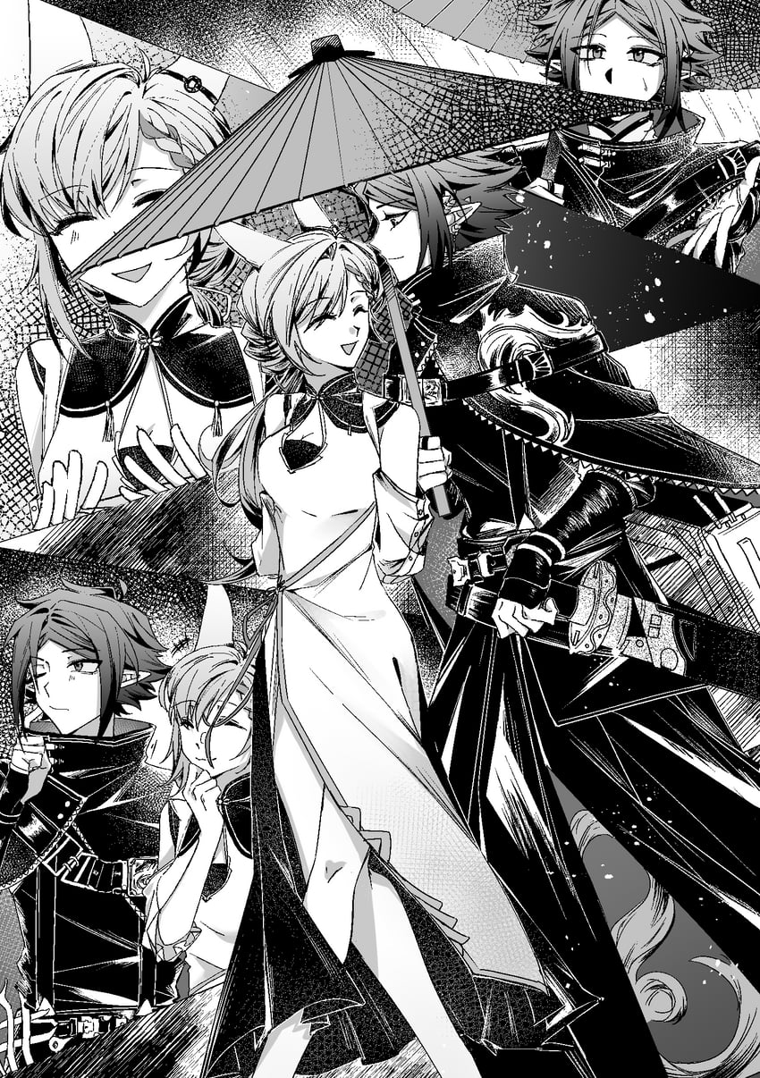 kroos, zuo le, and kroos the keen glint (arknights) drawn by qingtang616
