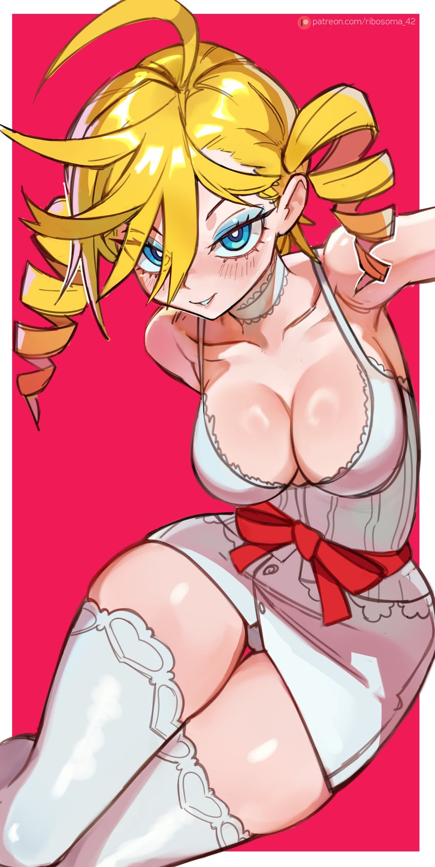 panty and catherine (panty & stocking with garterbelt and 1 more) drawn by ribosoma_42