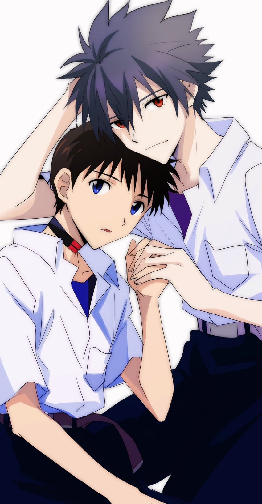 ikari shinji and nagisa kaworu (neon genesis evangelion and 2 more) drawn by tousok