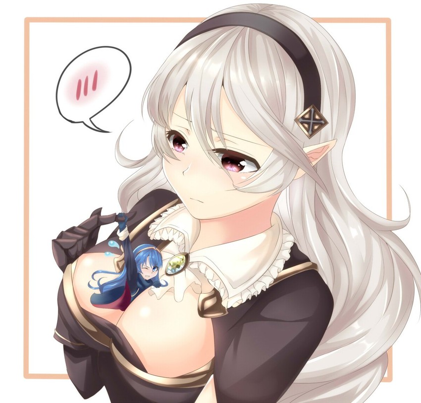 lucina and female corrin (fire emblem and 2 more) drawn by ary_fehdqx