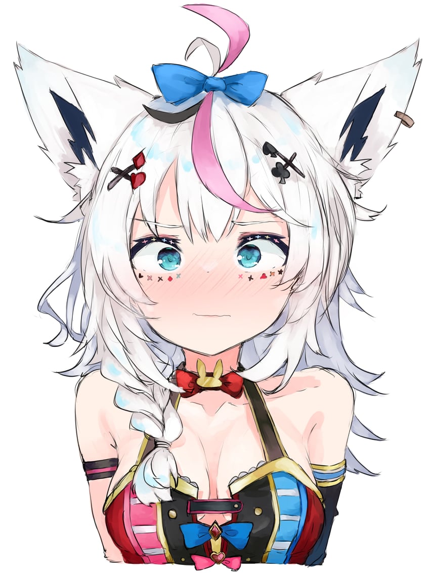 shirakami fubuki and omaru polka (hololive) drawn by suzu_coconatu