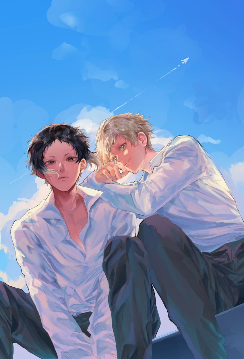 nakajima atsushi and akutagawa ryuunosuke (bungou stray dogs) drawn by nikoeqo