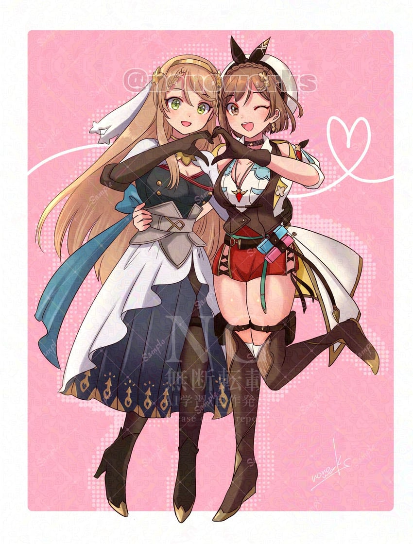 reisalin stout and klaudia valentz (atelier and 2 more) drawn by nonoworks