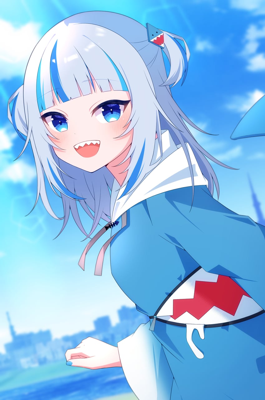 gawr gura (hololive and 1 more) drawn by lemsame