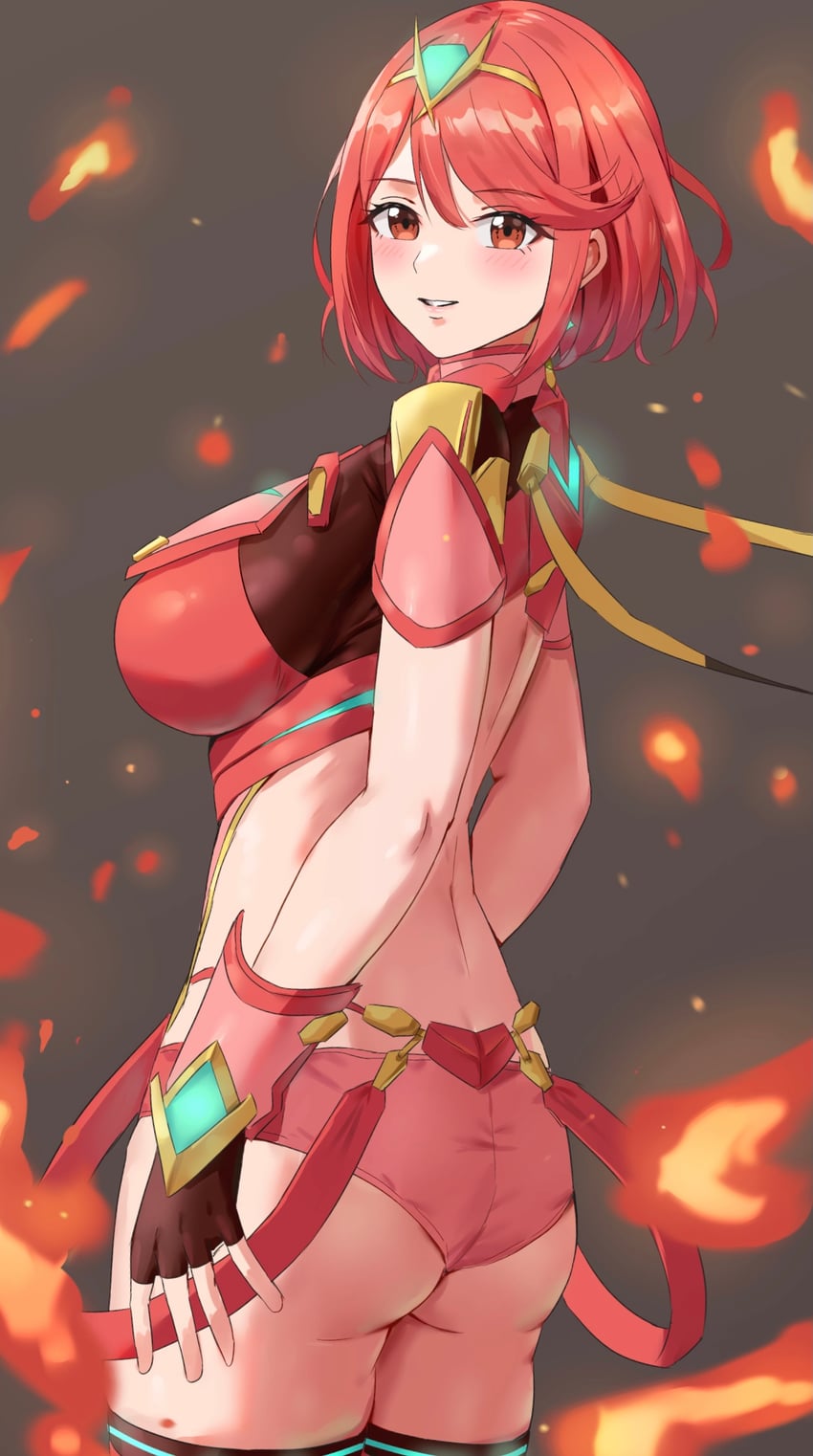 pyra (xenoblade chronicles and 1 more) drawn by amayo_thranana