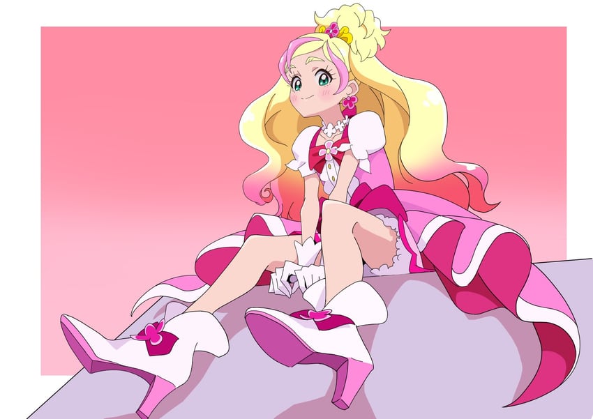 haruno haruka and cure flora (precure and 1 more) drawn by gya-tei