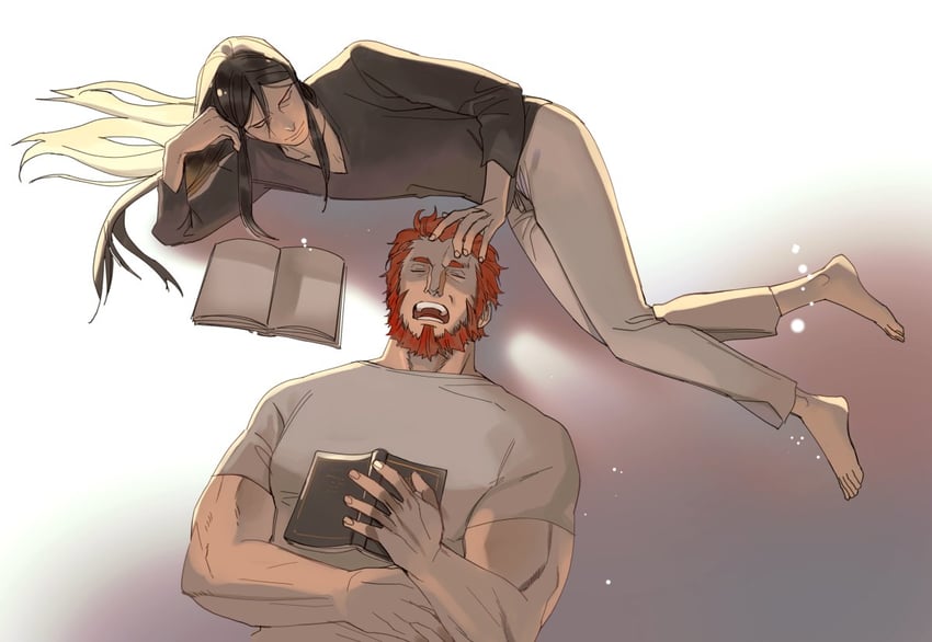 iskandar, waver velvet, and lord el-melloi ii (fate) drawn by halorane
