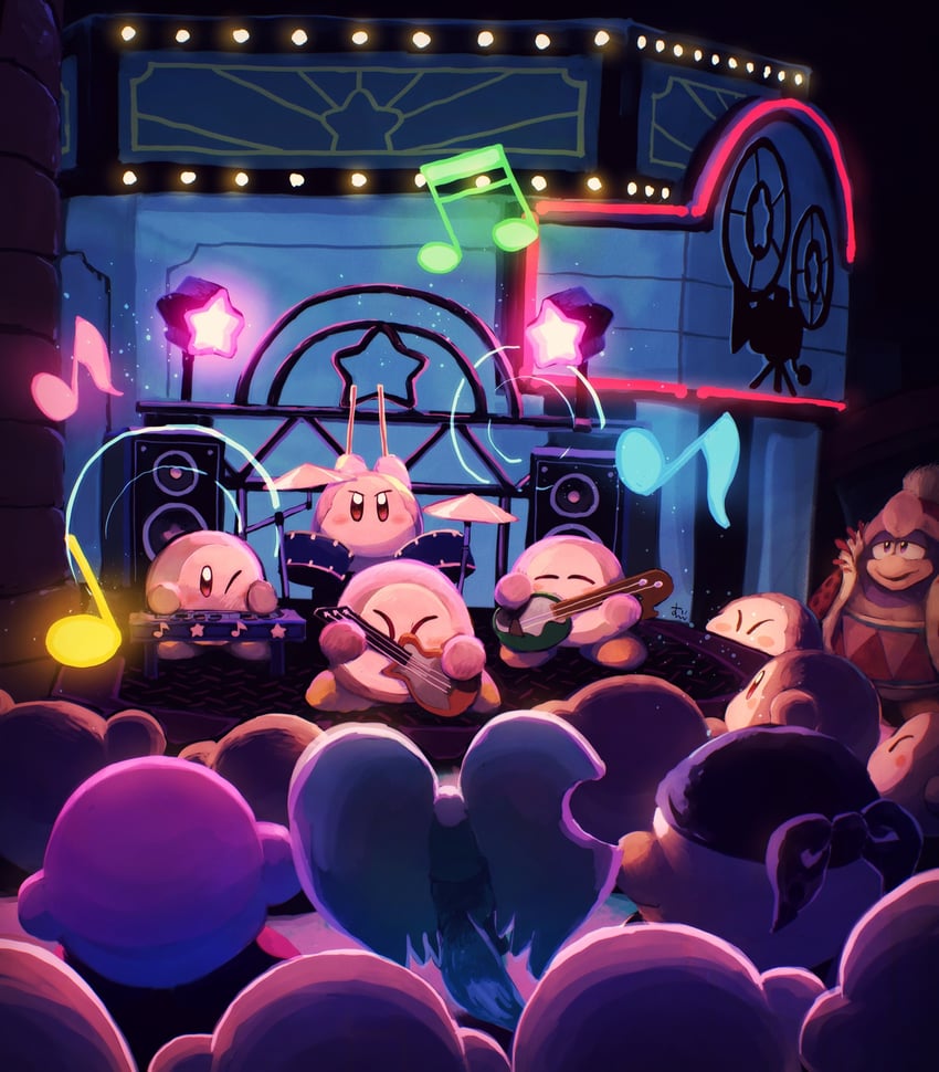 kirby, waddle dee, king dedede, bandana waddle dee, and elfilin (kirby and 1 more) drawn by suyasuyabi