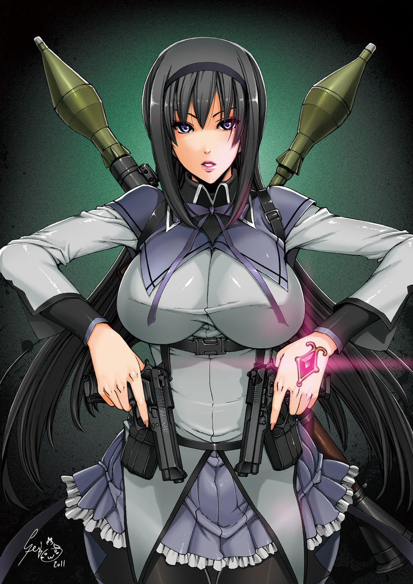 akemi homura and alex mason (mahou shoujo madoka magica and 2 more) drawn by fei_(maidoll)