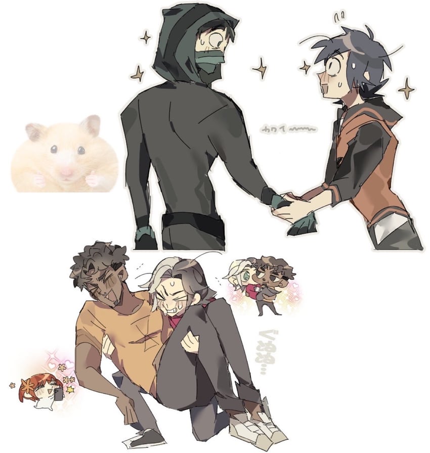 tom, jake, lake muller, james, and aiden (disventure camp) drawn by dokusuji_(kw9onou58)