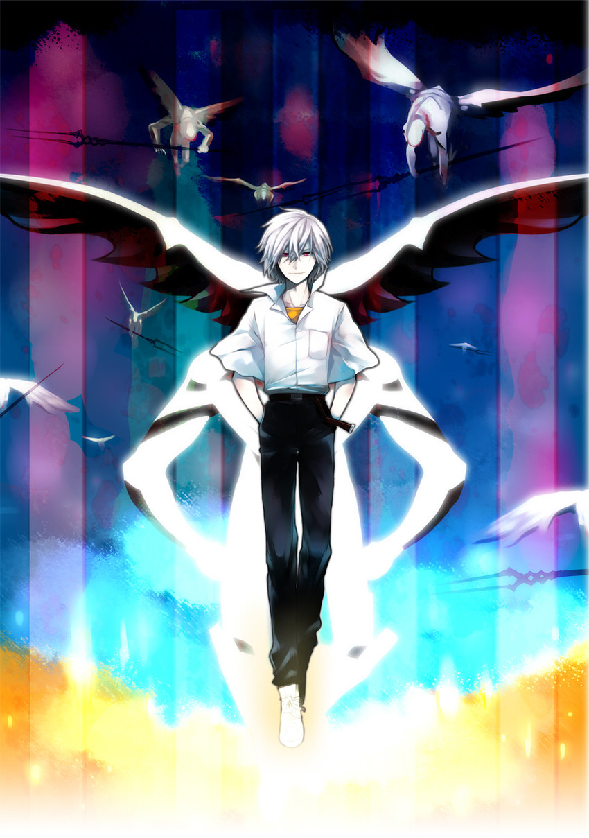 nagisa kaworu and mass production eva (neon genesis evangelion and 1 more) drawn by ichito_(yuhita)